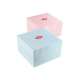 Kuchenbox, pink/weiss gestreift, 20 cm