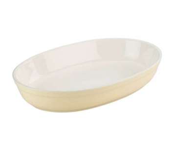 Keramik Auflaufform oval, 33x23x5.5 cm, cream