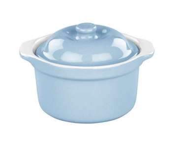 Keramik Mini Cocotte, 11x13x8 cm, blau