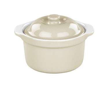 Keramik Mini Cocotte, 11x13x8 cm, cream