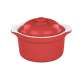 Keramik Mini Cocotte, 11x13x8 cm, rot