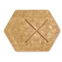 Untersetzer hexagon 4 Stk., natur, 10x10 cm