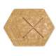 Untersetzer hexagon 4 Stk., natur, 10x10 cm