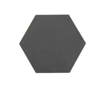 Hexagon Schneidebrett schwarz, 22.8x20.3 cm