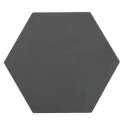 Hexagon Schneidebrett schwarz, 43.2x36.8 cm