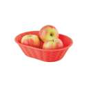 Brot- und Obstkorb oval 23x17cm H: 6.5cm PP, rot