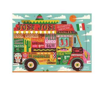 Glasschneideplatte Food Truck 30x40 cm