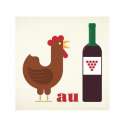 Glasschneideplatte Coq au Vin 30x30 cm