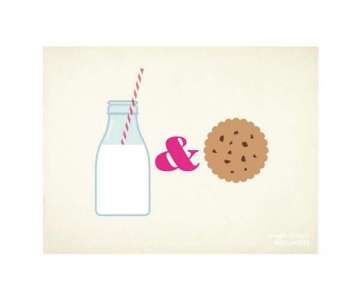 Glasschneideplatte Milk&Cookies 30x40 cm