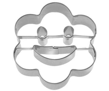 Ausstechform Rosette mit Smiley 2D, 6.5 cm