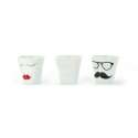 3er Set Knitterbecher 8cl, Madame/weiss/Monsieur