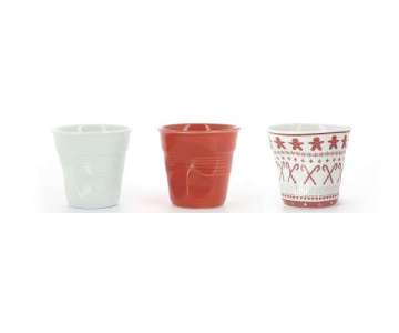 3er Set Knitterbecher 8cl, weiss/rot/Sweetie