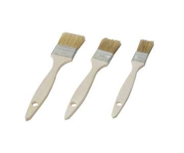 Backpinsel 2er Set mit Naturborsten B: 3cm, Holzgriff