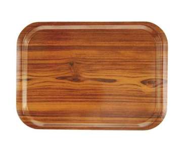 Tablett Fast Food Teak 37.5x26.5cm