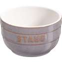 Keramik Ramequin rund, 2er Set, antik-grau, 8 cm
