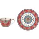 Bohemian Teetasse m. Unterteller 240 ml, rot