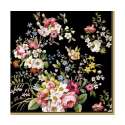 Blooming Opulence Black Servietten 20 Stk., 33x33 cm