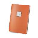 Menkarte A5 15x21.5cm orange mit Metallschild snack