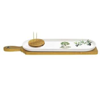 Douce Provence Appetizer Set m. Picks, Schale + Bambus Table