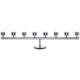 Kerzenhalter Linea Luce 4, B: 34.5cm verchromt glanz