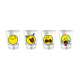 Smiley Glas shots 4er Set, 6 cl in GK 22x7x5.5cm