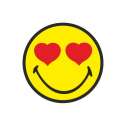 Smiley Sticker, Emoticon love 30 cm