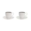 Optical 2er Set Kaffeetasse m. Unterteller 100 ml