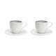 Optical 2er Set Kaffeetasse m. Unterteller 100 ml