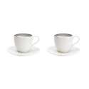 Optical 2er Set Kaffeetasse m. Unterteller 100 ml