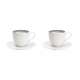 Optical 2er Set Kaffeetasse m. Unterteller 100 ml