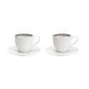 Optical 2er Set Kaffeetasse m. Unterteller 100 ml