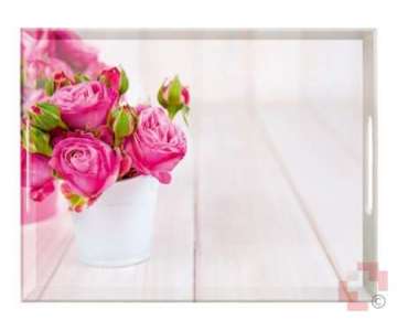 Emsa Tablett Pink roses 40x31 cm