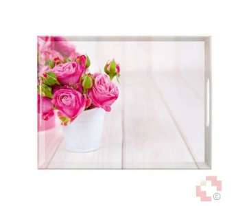 Emsa Tablett Pink roses 50x37 cm